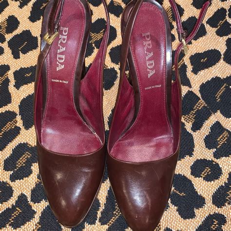 prada heels maroon|Prada ladies shoes.